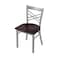 Holland Bar Stool Co 620 Catalina 18" Chair with Anodized Nickel Finish and Dark Cherry Maple Seat 62018ANDCMpl - alternate 1
